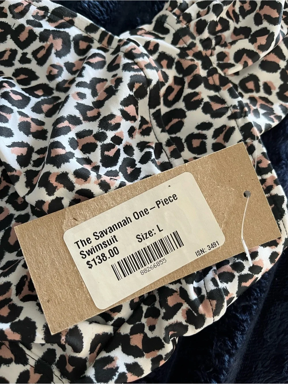 Savannah Leopard-Print One-Piece in Black, White & Blush